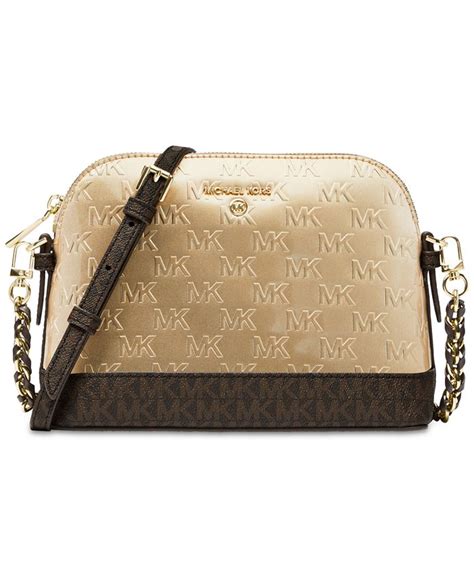 michael michael kors signature jet set charm small dome crossbody|mk crossbody bag jet set.